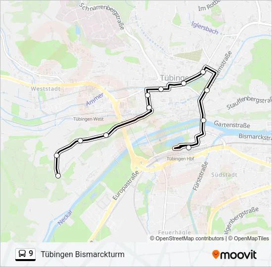 9 Bus Line Map