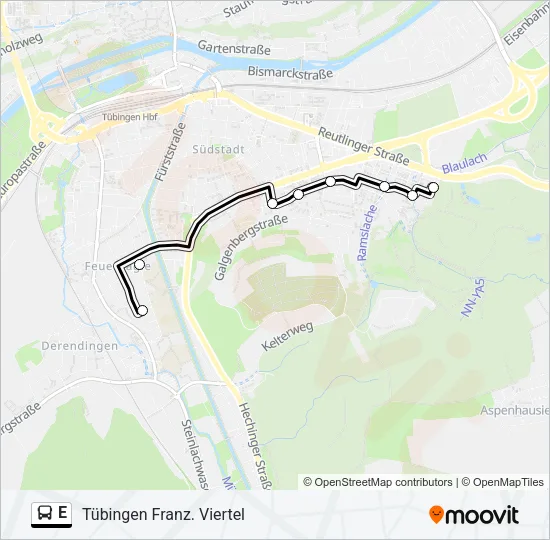E Bus Line Map