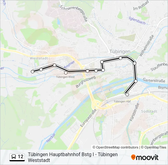 12 Bus Line Map