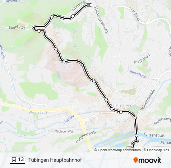 13 Bus Line Map