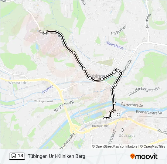 13 Bus Line Map