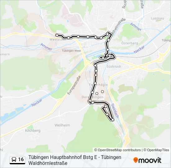 16 Bus Line Map