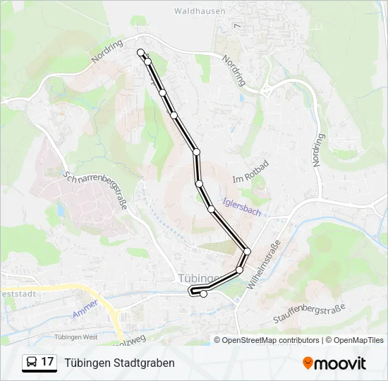 17 Bus Line Map