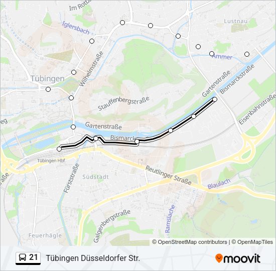 21 Bus Line Map