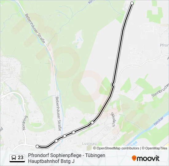 23 Bus Line Map