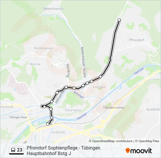 23 Bus Line Map