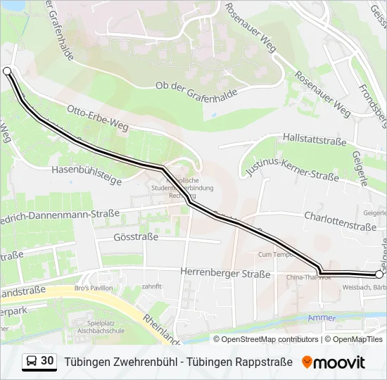 30 Bus Line Map