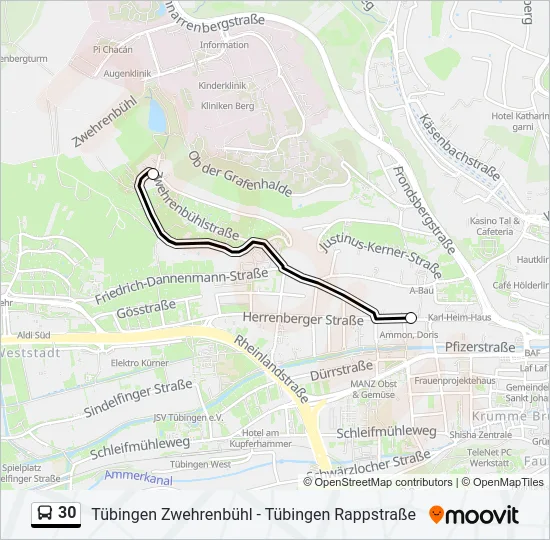30 Bus Line Map