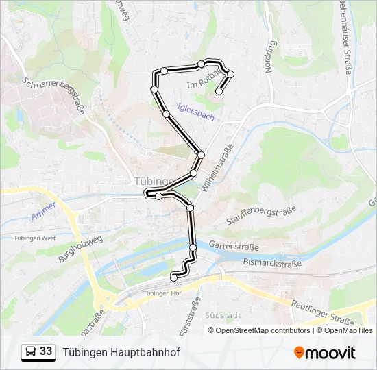 33 Bus Line Map