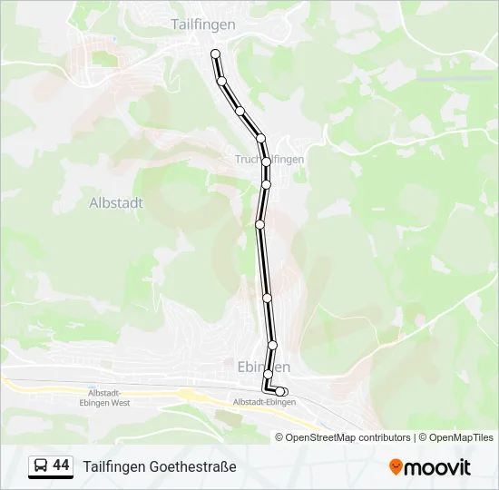 44 Bus Line Map
