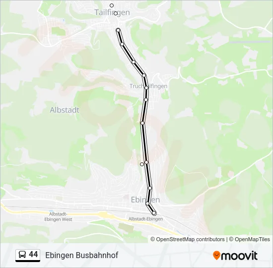 44 Bus Line Map