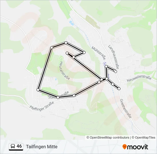 46 Bus Line Map