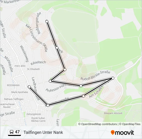 47 Bus Line Map