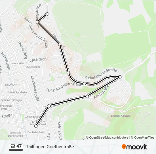 47 Bus Line Map