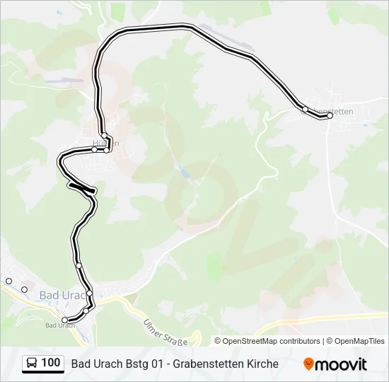 100 Bus Line Map