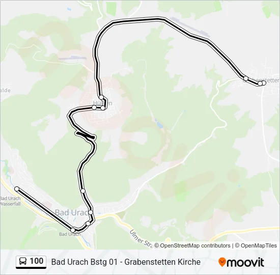100 Bus Line Map
