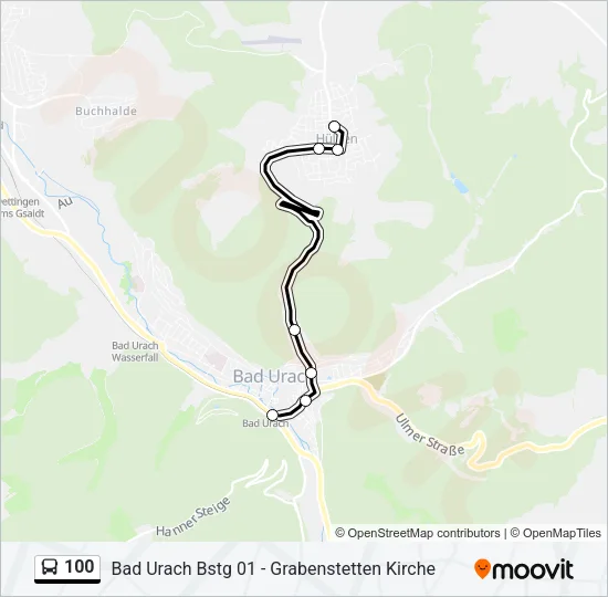 100 Bus Line Map