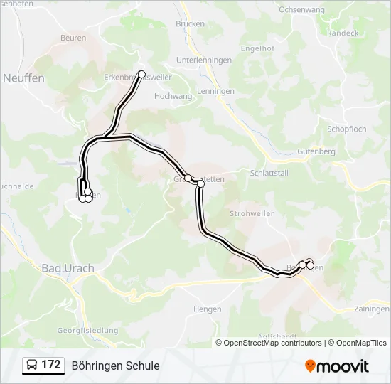 172 Bus Line Map