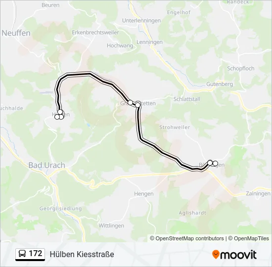 172 Bus Line Map