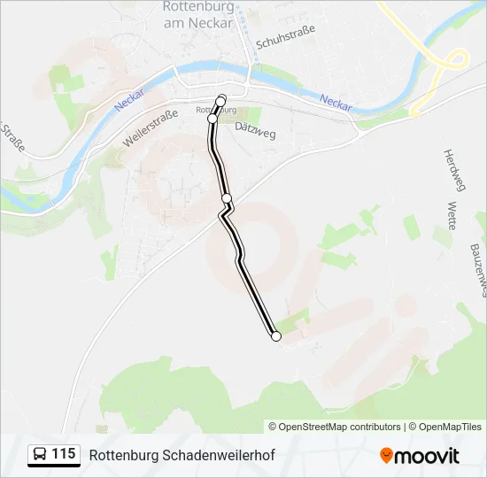 115 Bus Line Map