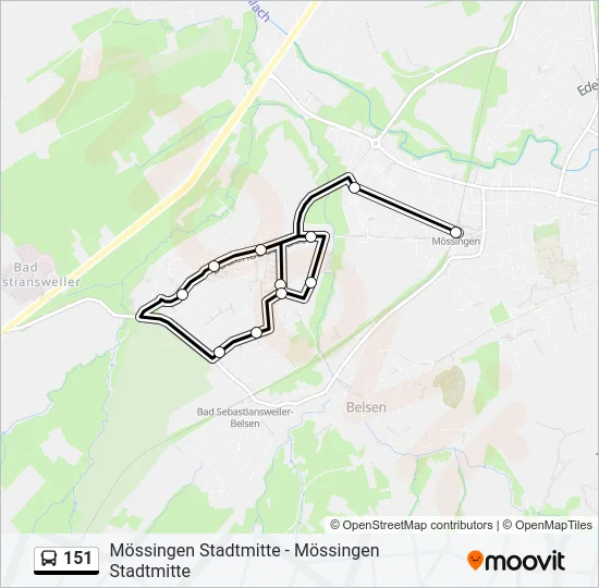 151 Bus Line Map
