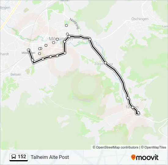 152 Bus Line Map