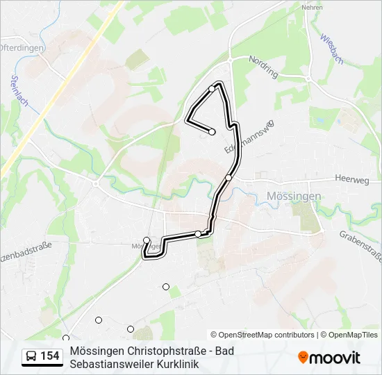 154 Bus Line Map