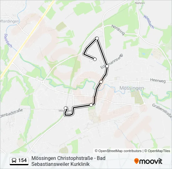 154 Bus Line Map