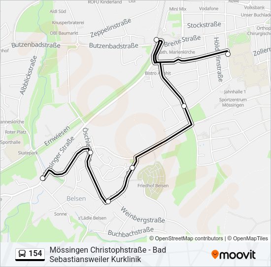 Автобус 154: карта маршрута