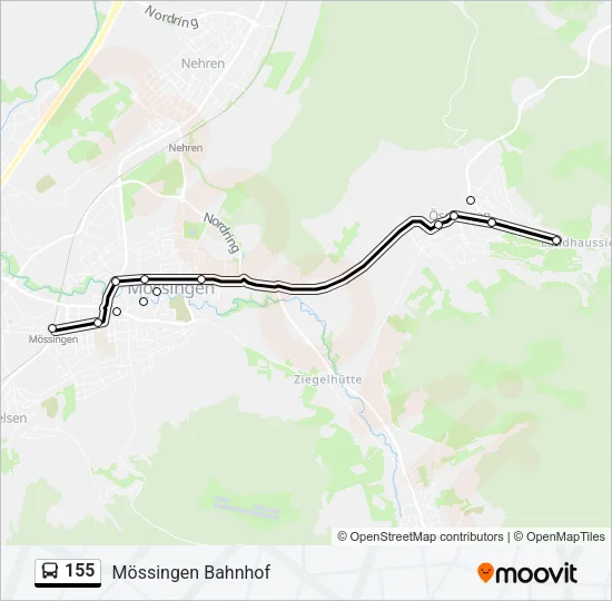 155 Bus Line Map