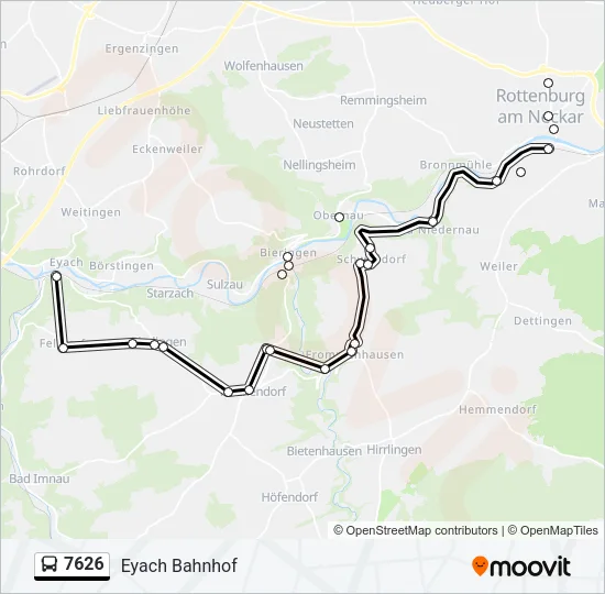 7626 Bus Line Map