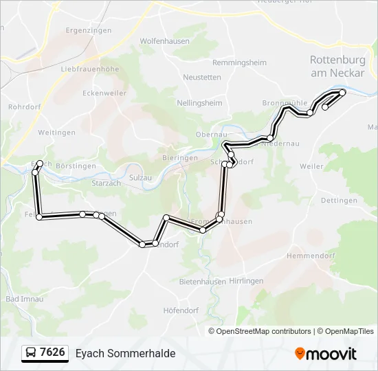 7626 Bus Line Map