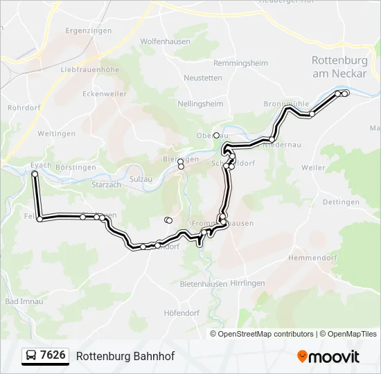 7626 Bus Line Map