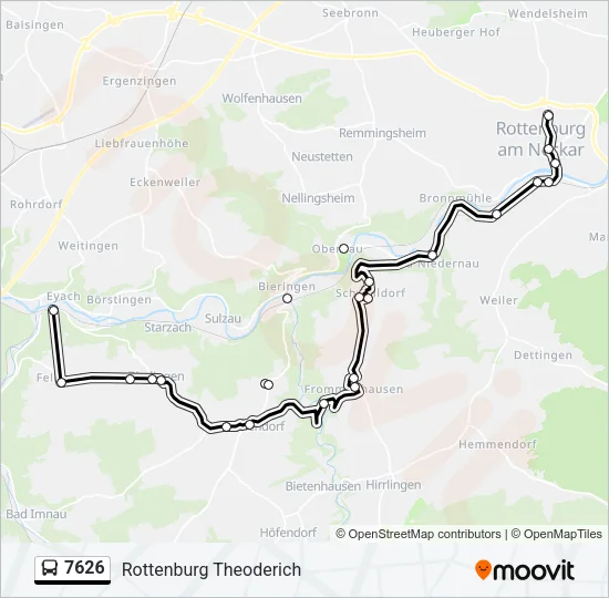 7626 Bus Line Map