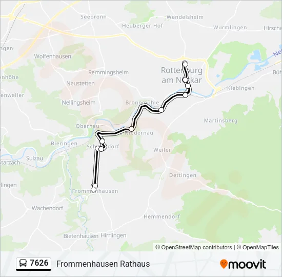 7626 Bus Line Map