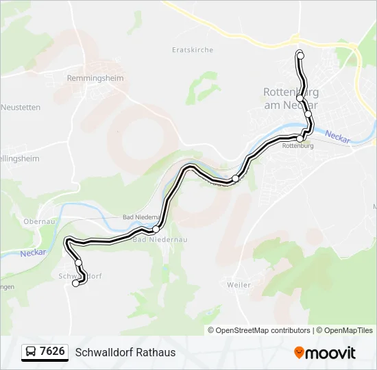 7626 Bus Line Map