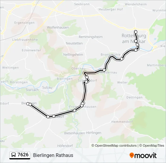 7626 Bus Line Map
