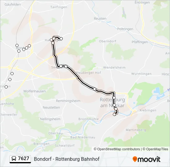 7627 Bus Line Map