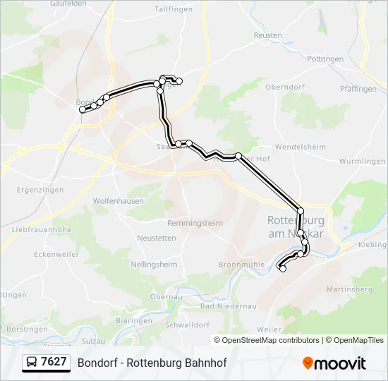 7627 Bus Line Map