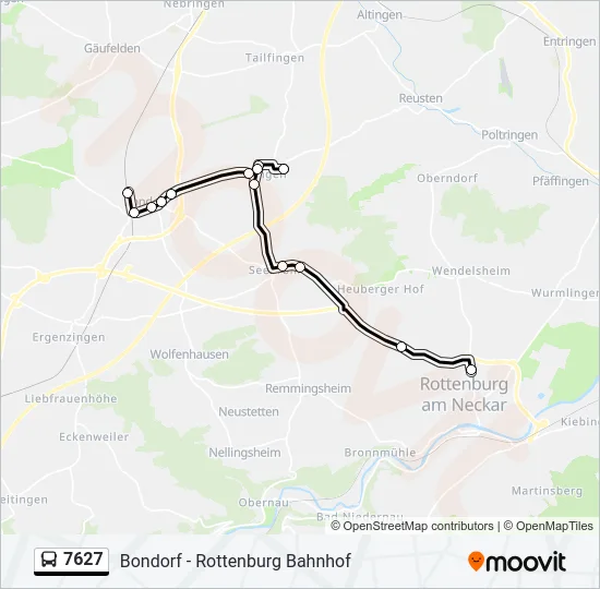 7627 Bus Line Map