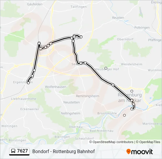 7627 Bus Line Map