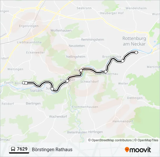 7629 Bus Line Map