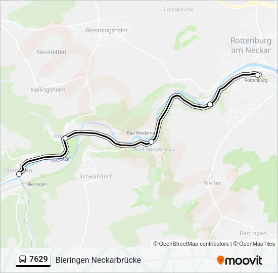 7629 Bus Line Map