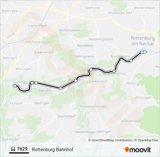 7629 Bus Line Map
