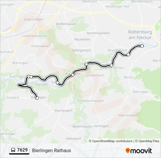 7629 Bus Line Map