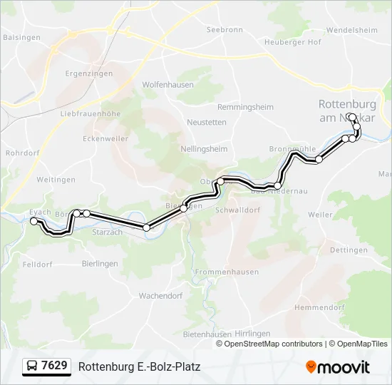 7629 Bus Line Map