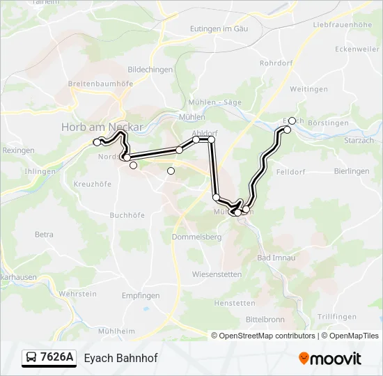 7626A Bus Line Map