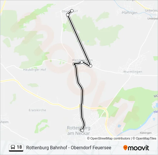 18 Bus Line Map