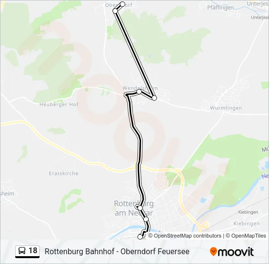18 Bus Line Map