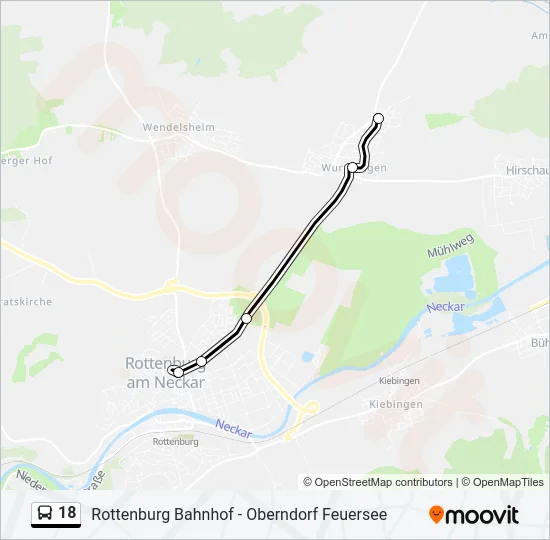 18 Bus Line Map